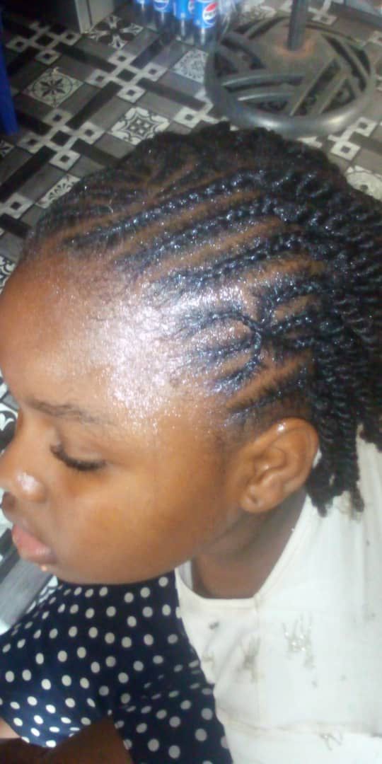 Protective braid styling — side profile